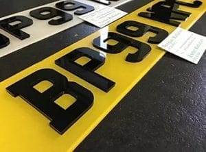 4D Number Plate