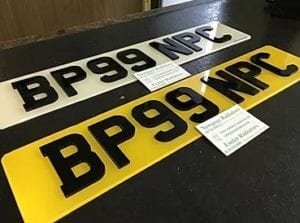 4D Number Plate