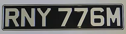 Classic Number Plate Black and Silver