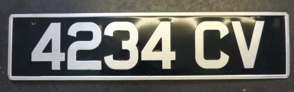Vintage Number Plate