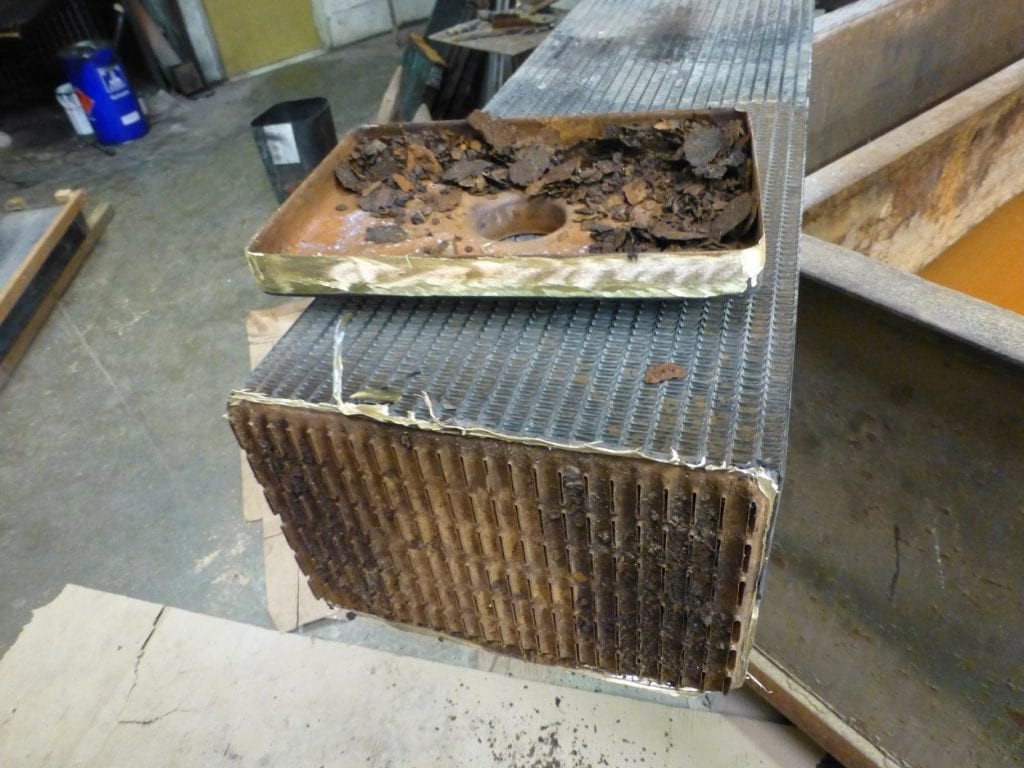 CAT 770 Dumper Truck Radiator Section Being Repaired Cornwall