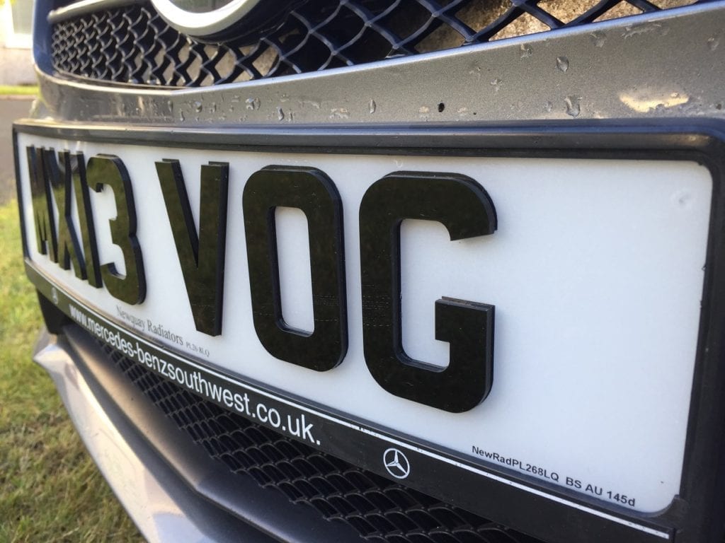 4D Number Plate White